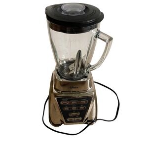 Oster 6 Cup Glass Jar Blender Brushed Nickel BLSTMB 7 Speed 120V 7.5A Max